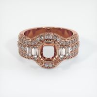 14K Rose Gold Pave Ring Setting Image
