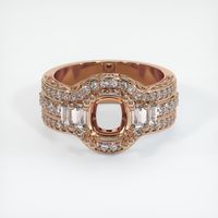 18K Rose Gold Pave Ring Setting Image