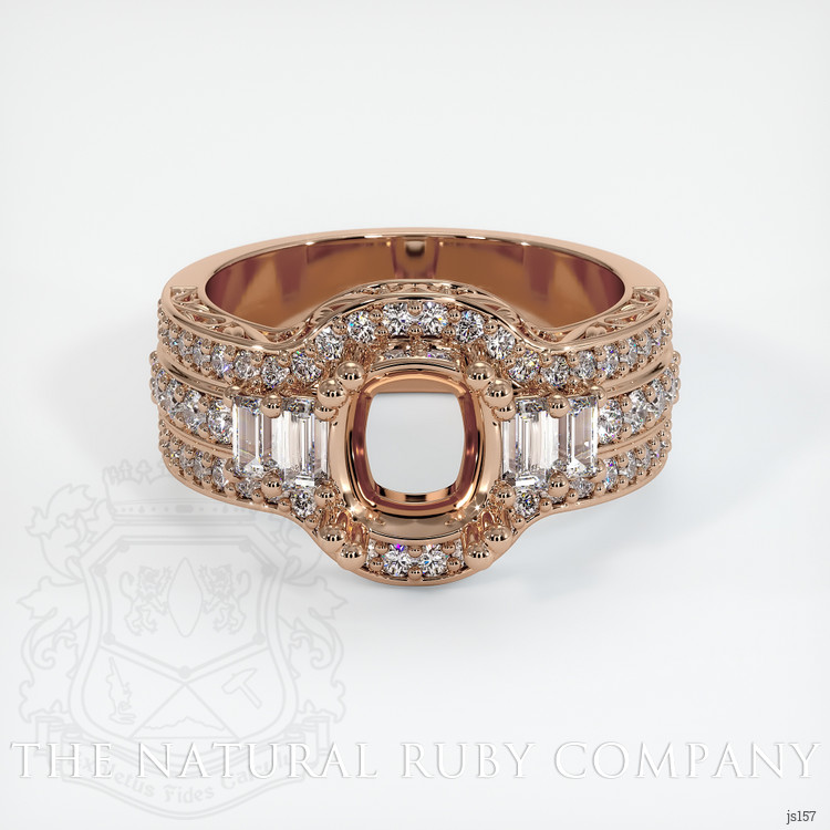 18K Rose Gold Antique Style Ring Setting