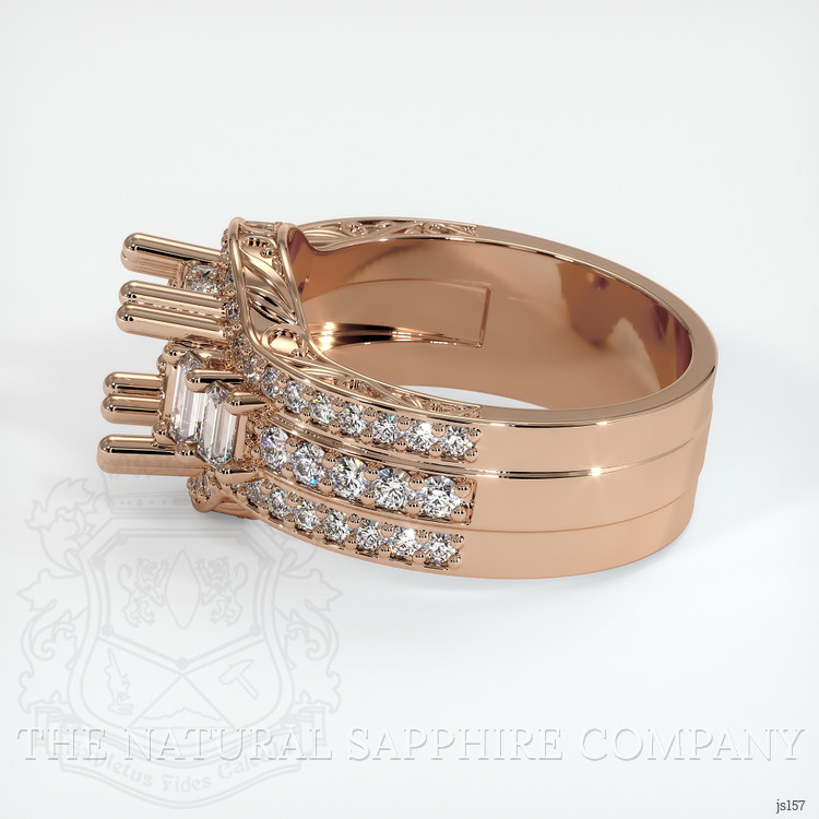 18K Rose Gold Pave Ring Setting