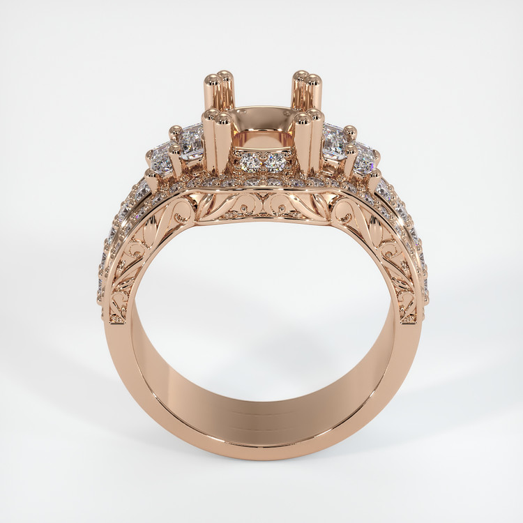 18K Rose Gold Antique Style Ring Setting