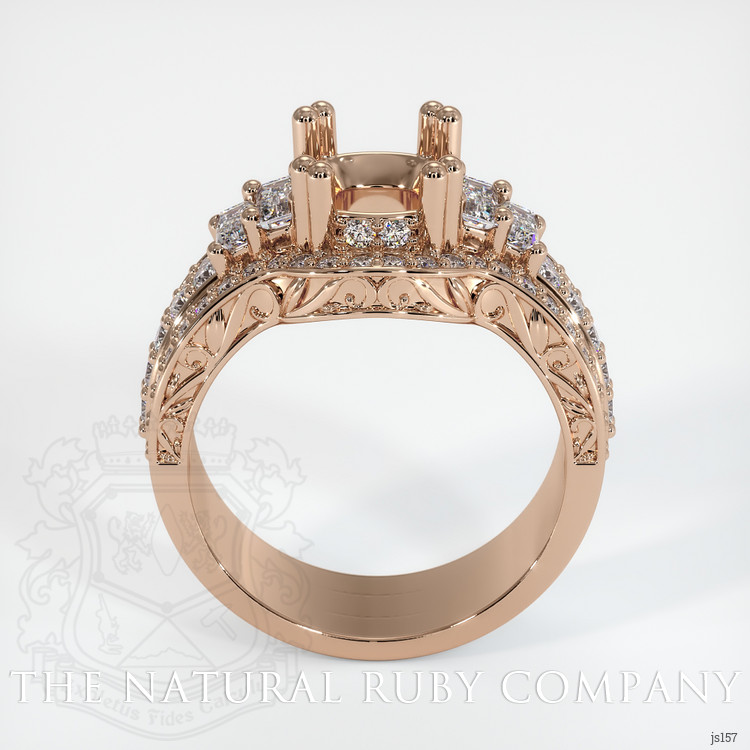 18K Rose Gold Antique Style Ring Setting