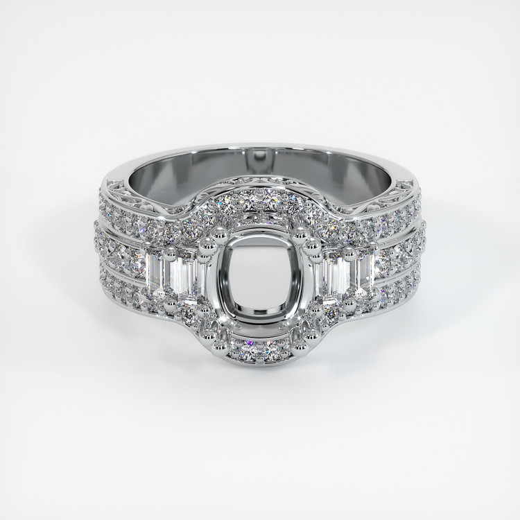 Silver Pave Ring Setting
