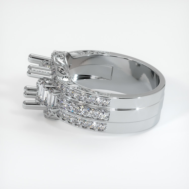Silver Pave Ring Setting
