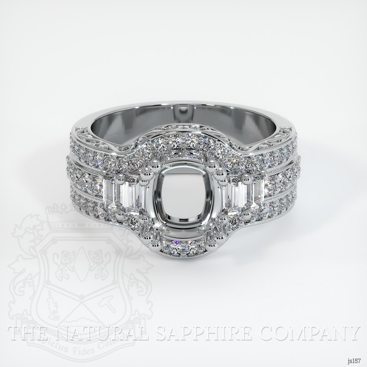 10K White Gold Pave Ring Setting