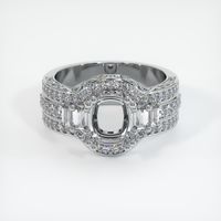 14K White Gold Antique Style Ring Setting Image