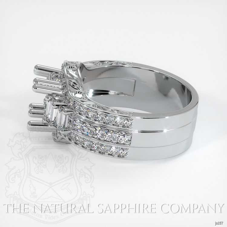 14K White Gold Antique Style Ring Setting