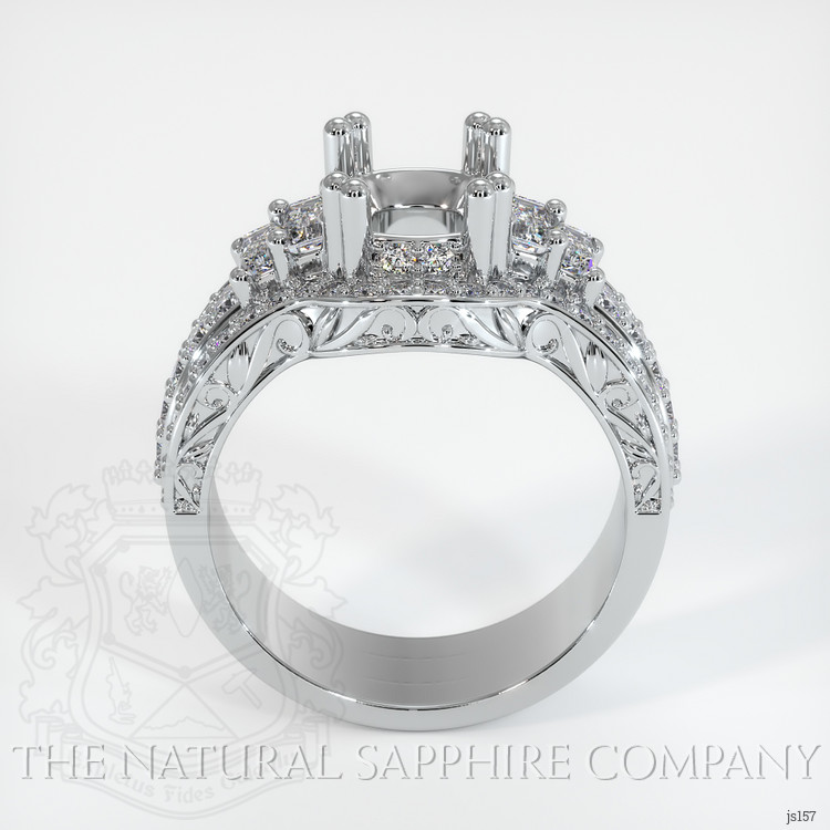 14K White Gold Antique Style Ring Setting