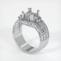 18K White Gold Antique Style Ring Setting Video