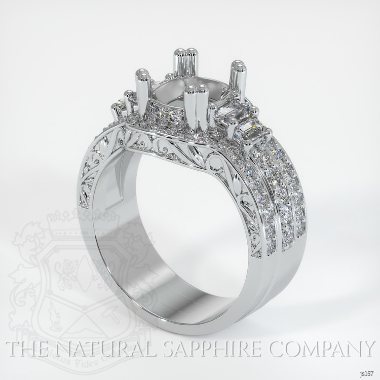 18K White Gold Antique Style Ring Setting