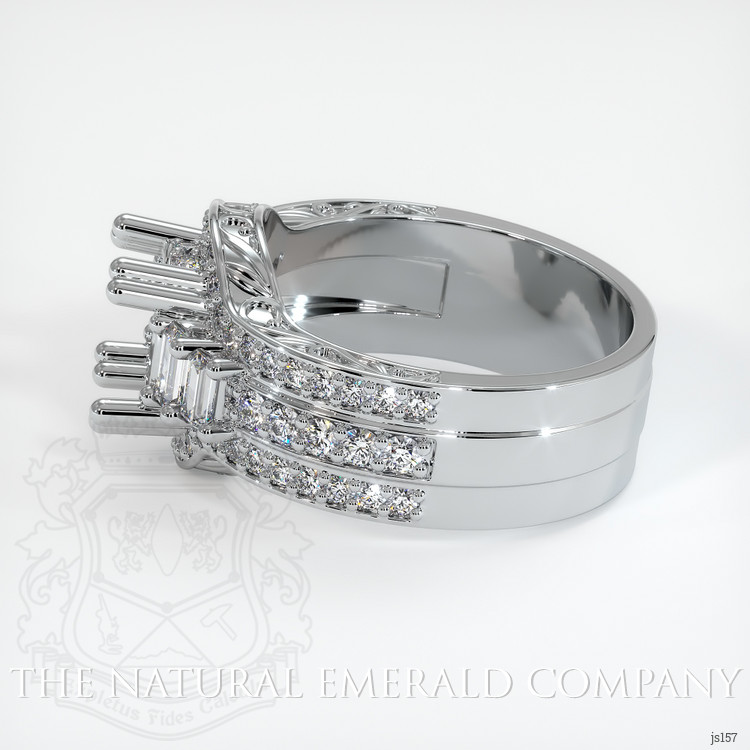 18K White Gold Antique Style Ring Setting