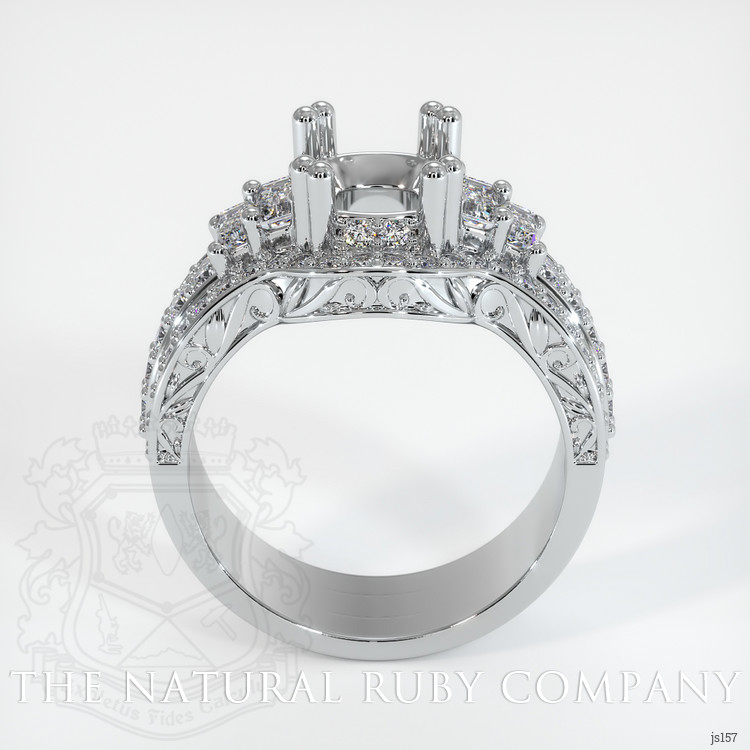 18K White Gold Antique Style Ring Setting