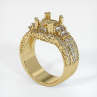 10K Yellow Gold Pave Ring Setting Video