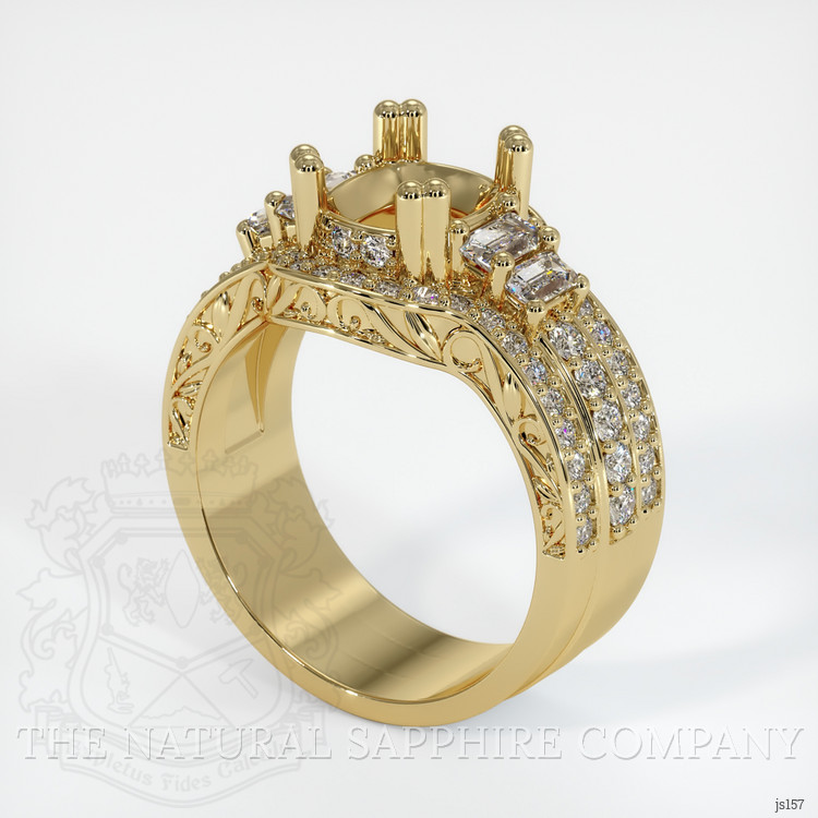 10K Yellow Gold Pave Ring Setting