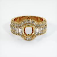 10K Yellow Gold Antique Style Ring Setting Image