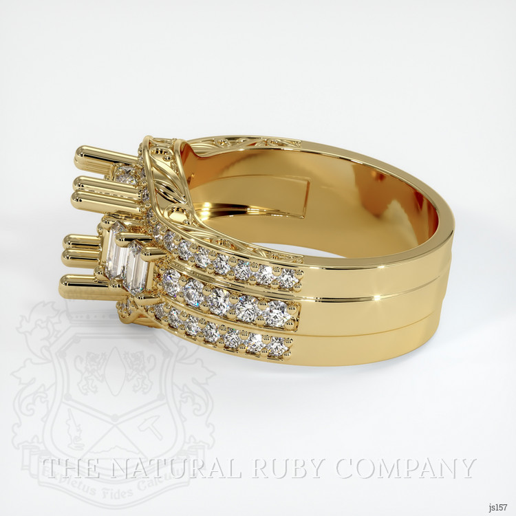 10K Yellow Gold Pave Ring Setting