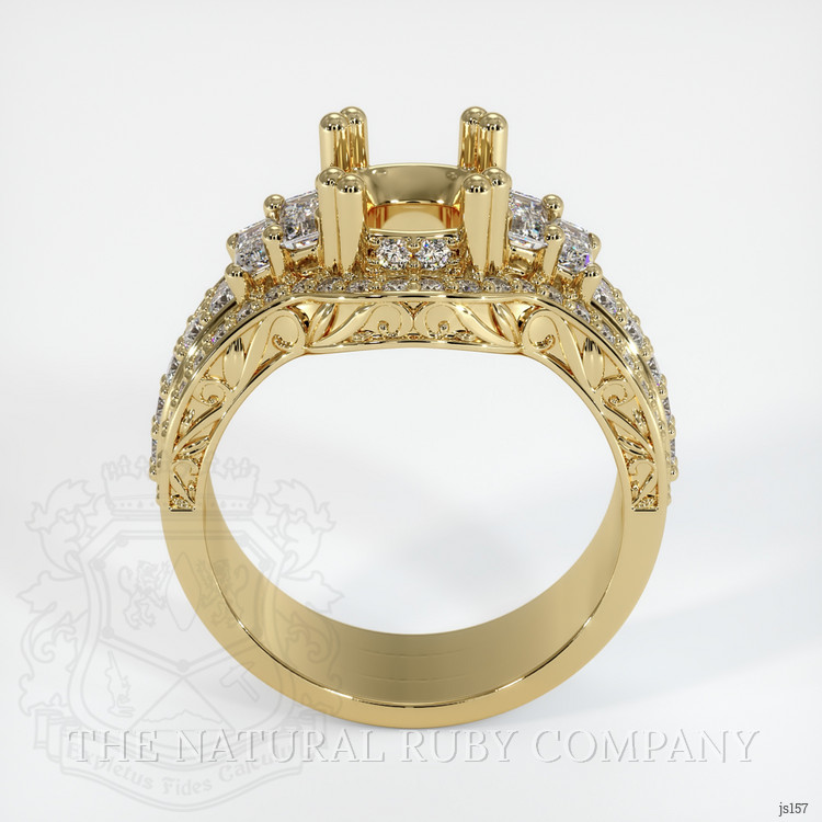 10K Yellow Gold Pave Ring Setting