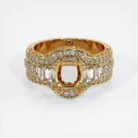 14K Yellow Gold Pave Ring Setting Image