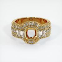 18K Yellow Gold Pave Ring Setting Image