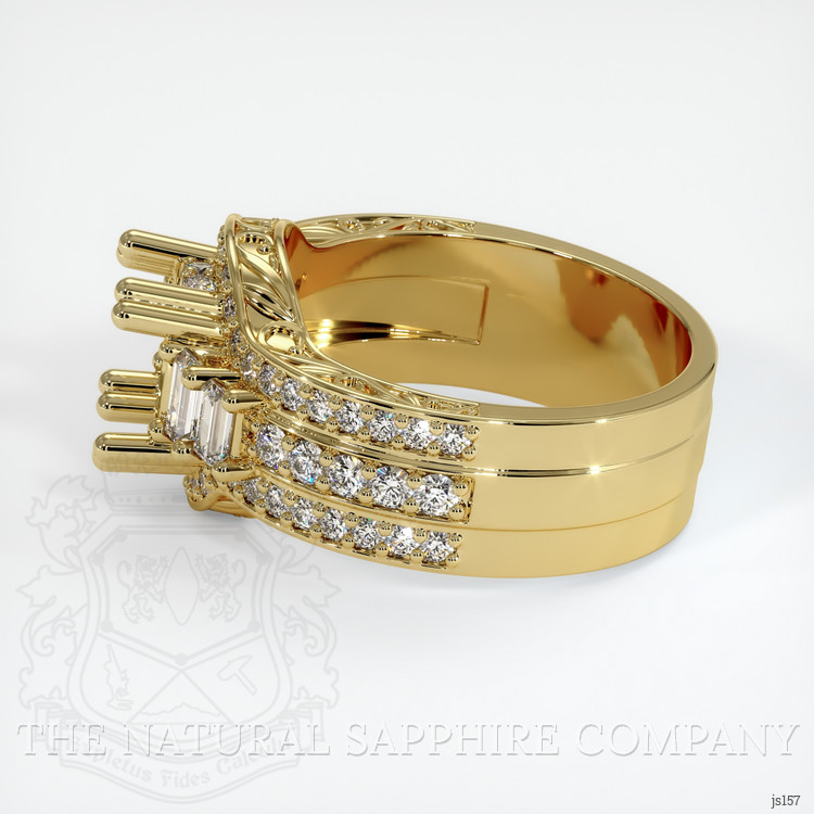 18K Yellow Gold Pave Ring Setting