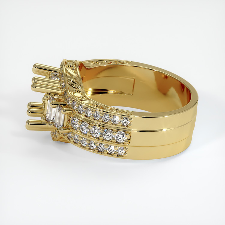 18K Yellow Gold Antique Style Ring Setting