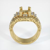 18K Yellow Gold Pave Ring Setting Image