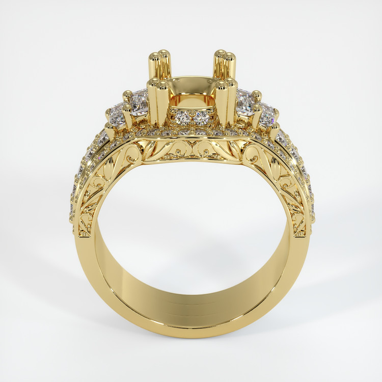 18K Yellow Gold Antique Style Ring Setting