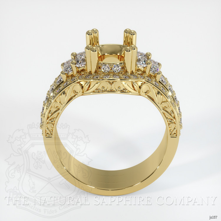 18K Yellow Gold Antique Style Ring Setting