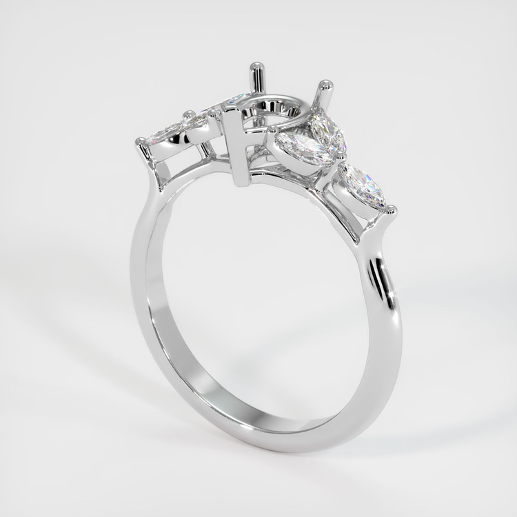 Platinum 950 Accent Stones Ring Setting