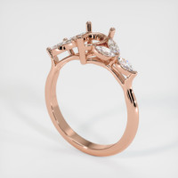 14K Rose Gold Accent Stones Ring Setting Video