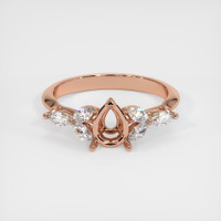 14K Rose Gold Accent Stones Ring Setting Image