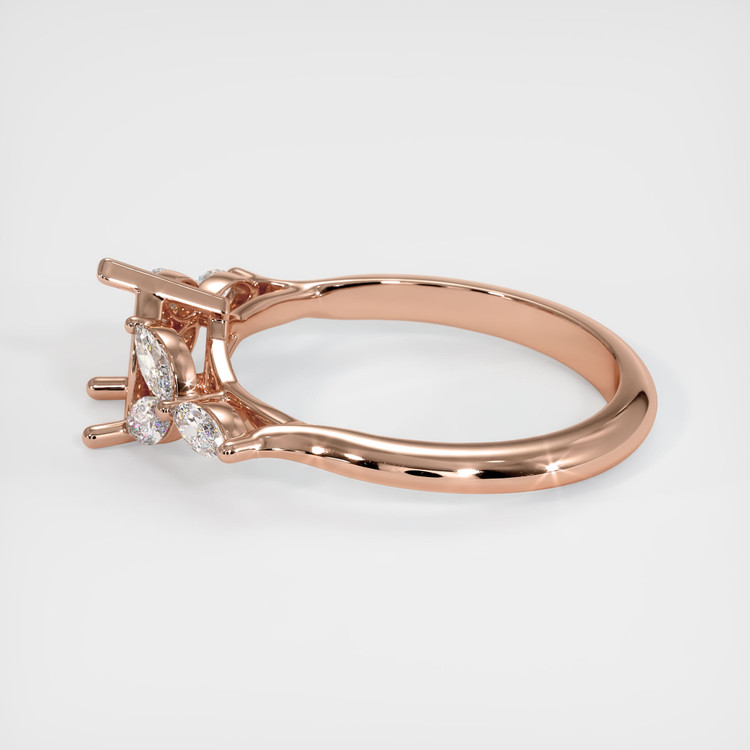 14K Rose Gold Accent Stones Ring Setting
