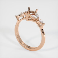 18K Rose Gold Accent Stones Ring Setting Video
