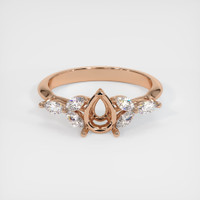 18K Rose Gold Accent Stones Ring Setting Image