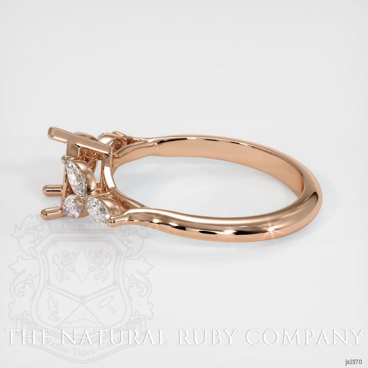 18K Rose Gold Accent Stones Ring Setting
