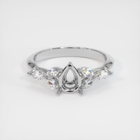 14K White Gold Accent Stones Ring Setting Image