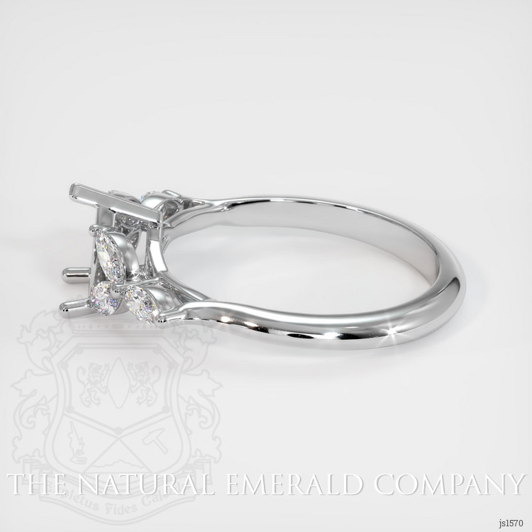 18K White Gold Accent Stones Ring Setting