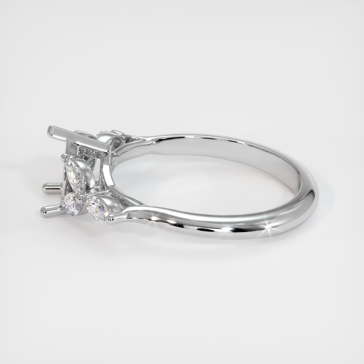 18K White Gold Accent Stones Ring Setting