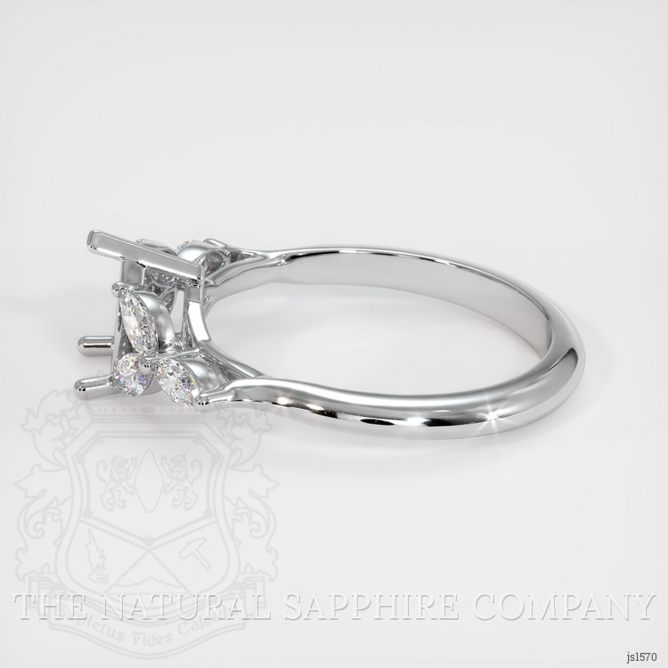 18K White Gold Accent Stones Ring Setting