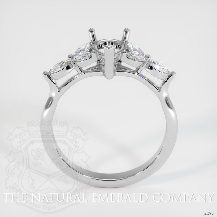 18K White Gold Accent Stones Ring Setting