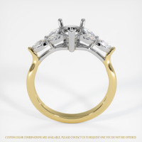 18K White & Yellow Accent Stones Ring Setting Image