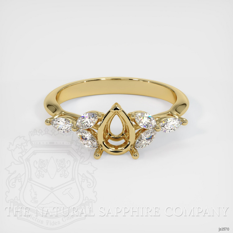 14K Yellow Gold Accent Stones Ring Setting