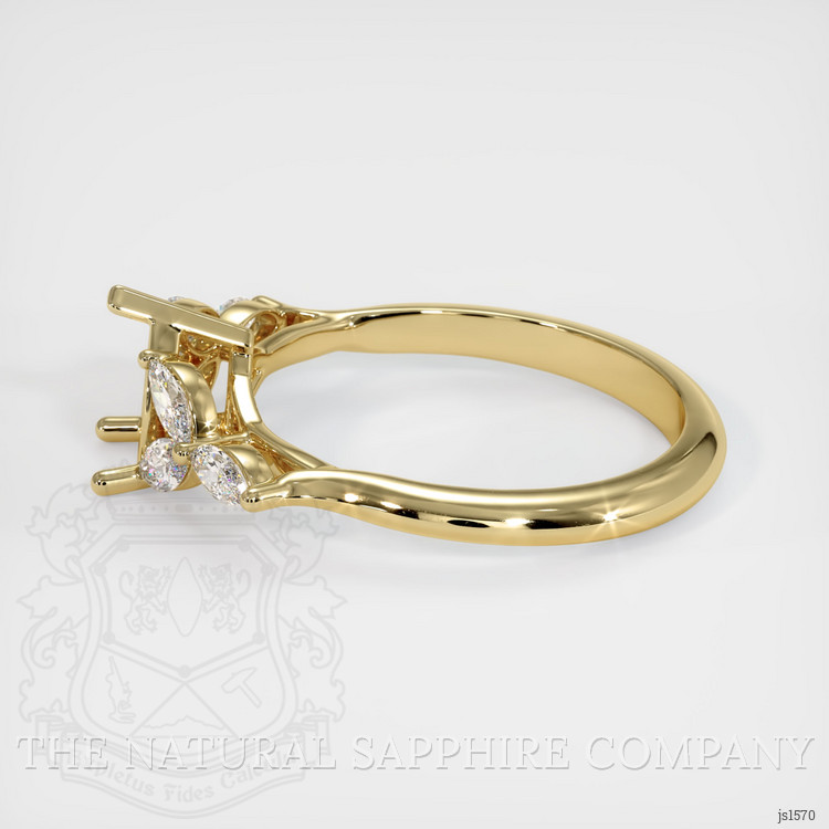 14K Yellow Gold Accent Stones Ring Setting