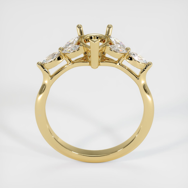 14K Yellow Gold Accent Stones Ring Setting