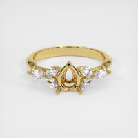 18K Yellow Gold Accent Stones Ring Setting Image