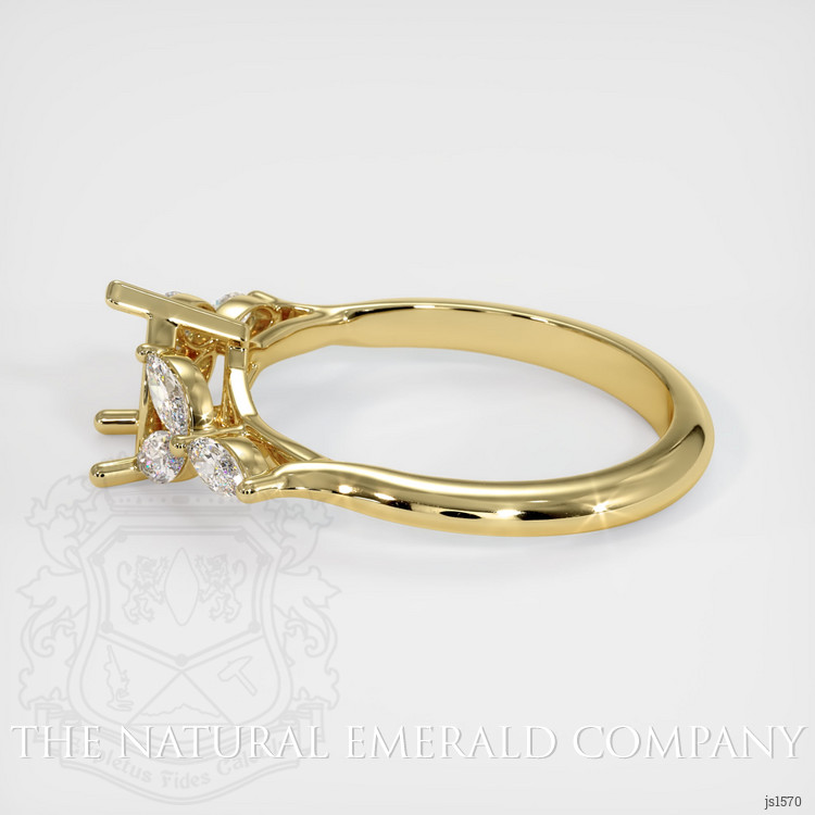 18K Yellow Gold Accent Stones Ring Setting