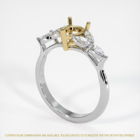 14K Yellow & White Accent Stones Ring Setting Video