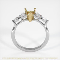 14K Yellow & White Accent Stones Ring Setting Image