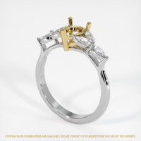 18K Yellow & White Accent Stones Ring Setting Video