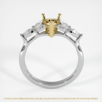 18K Yellow & White Accent Stones Ring Setting Image